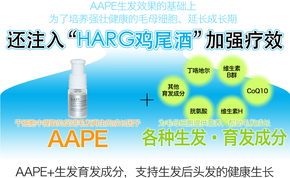 AAPE+生发育发成分，支持生发后头发的生长